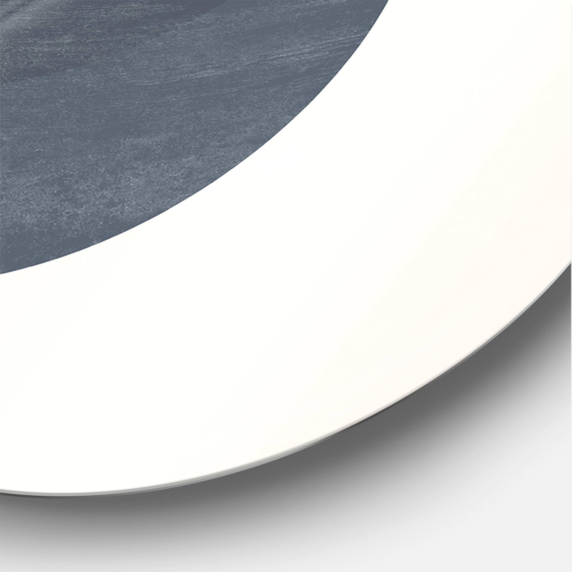 Designart - Abstract Geometrical Sun and Moon With Leaf III